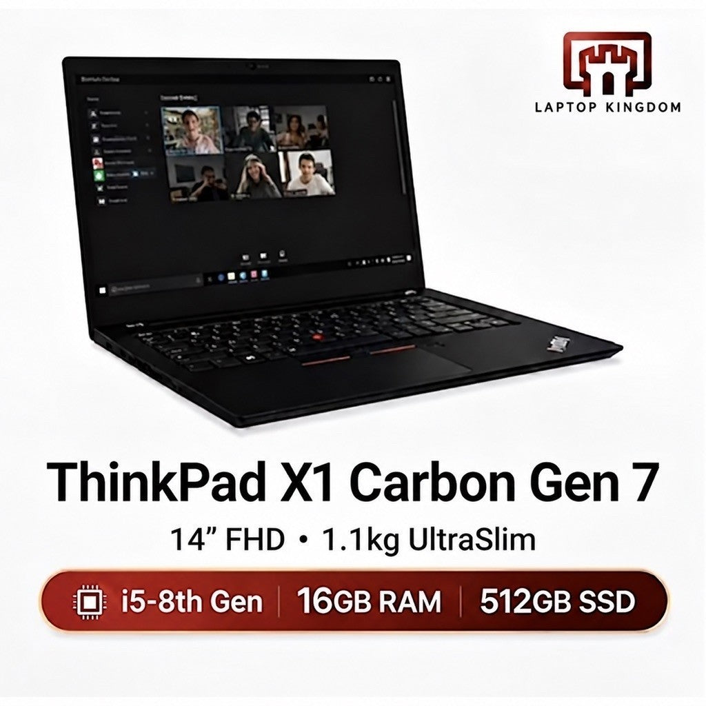 Lenovo X1 Carbon Gen 7 ThinkPad Premium Ultrabook |14" FHD | i5-8265U 16GB 512GB | 1.1kg Only UltraSlim