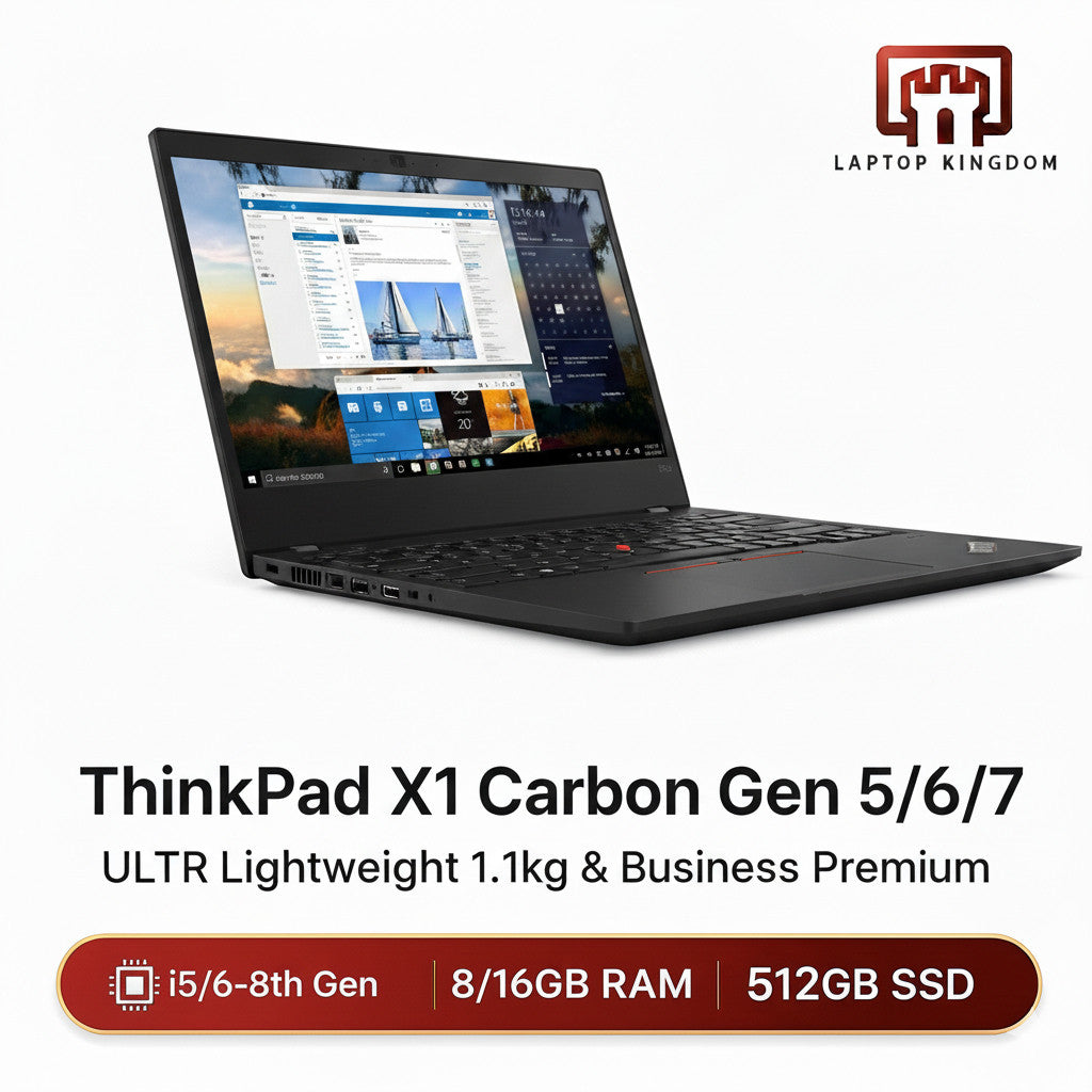 Lenovo ThinkPad X1 Carbon G5 Business Laptop | i5-6200U 8GB 128/256/512GB | Ultra Thin 1.12kg Only | Windows 11 Pro
