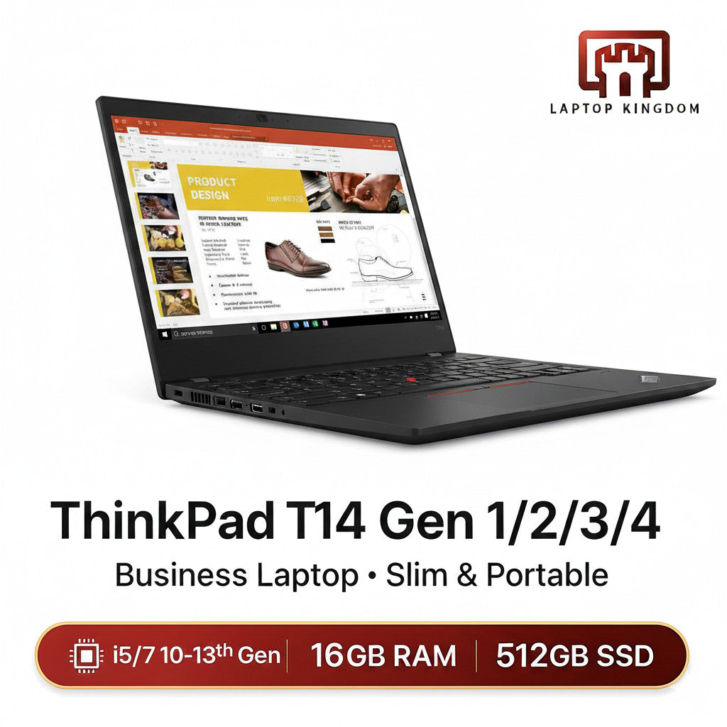 T14 Lenovo ThinkPad Business Laptop | 14”FHD IPS | i5/i7-10th Gen 16/32GB | Wi-Fi 6 | Windows 11 Pro