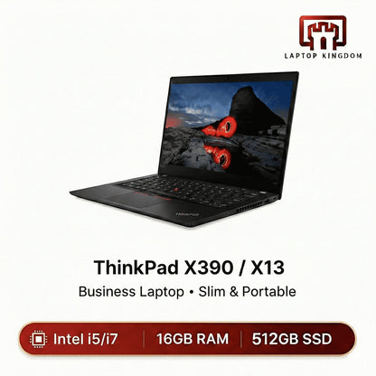 Lenovo ThinkPad X390/X13 business Laptop | 13.3" FHD | Intel i5-8th Gen 8GB/16GB 256GB/512/1TB | Windows 11 Pro Office